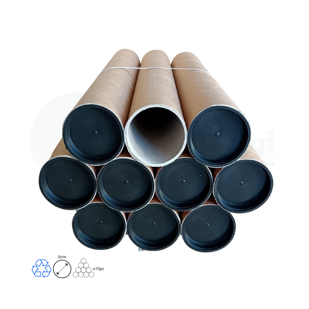 Tubi Postali AVANA in Cartone cm 6x50 H | per STAMPE (conf. 10 pz)