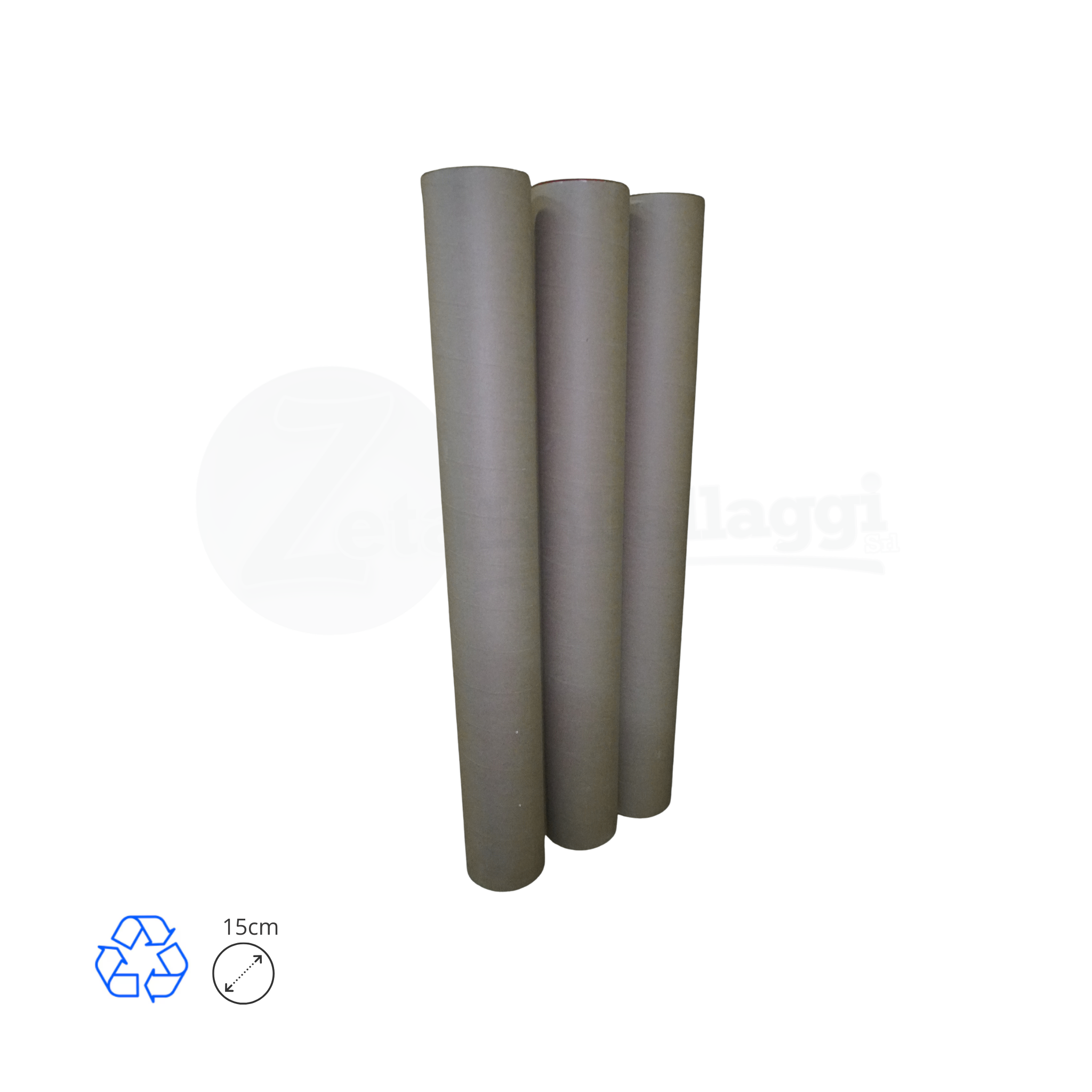Tubi Postali AVANA in Cartone cm 15x115 H | per STAMPE (conf. 7 pz)
