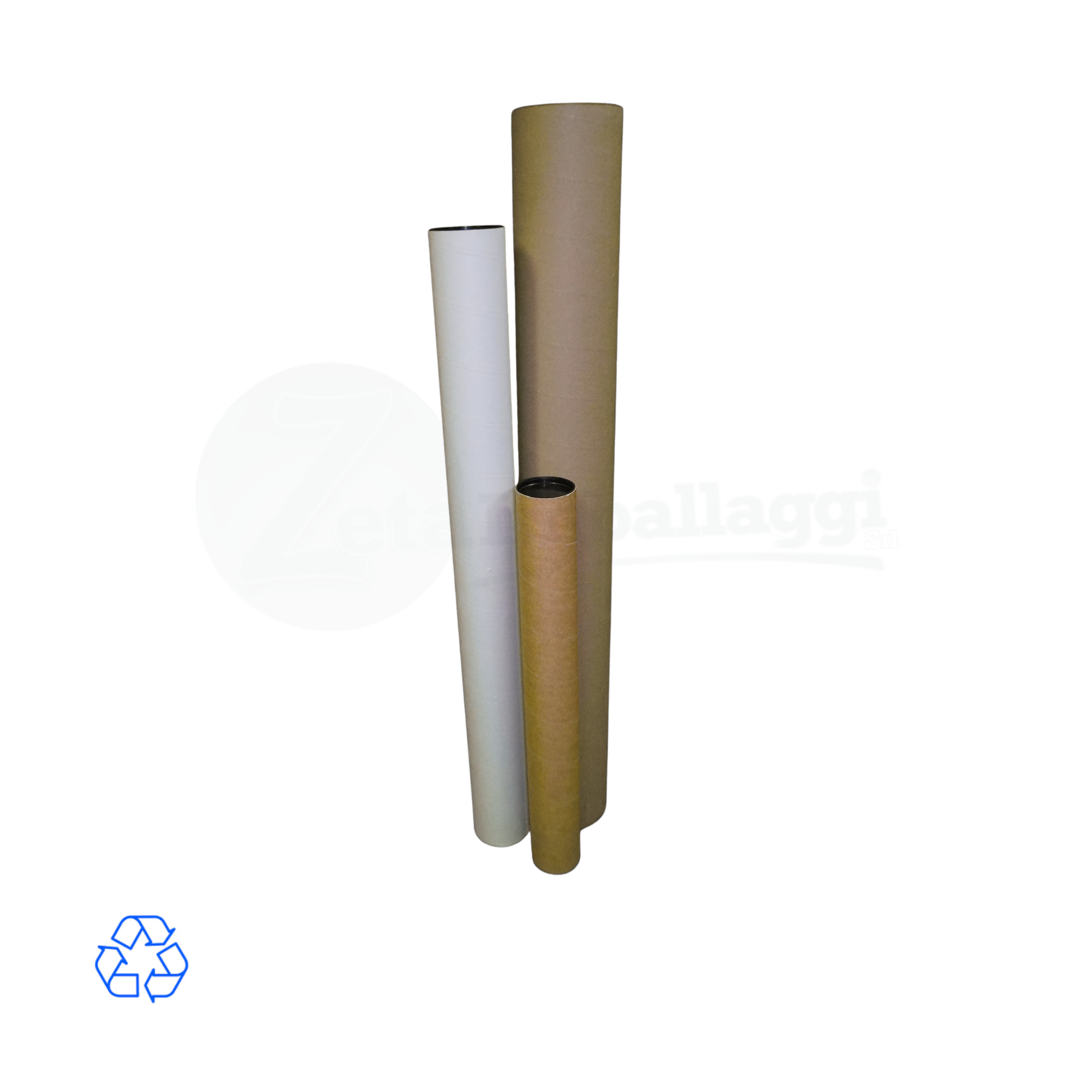 Tubi Postali AVANA in Cartone cm 8x65 H | per STAMPE (conf. 10 pz)