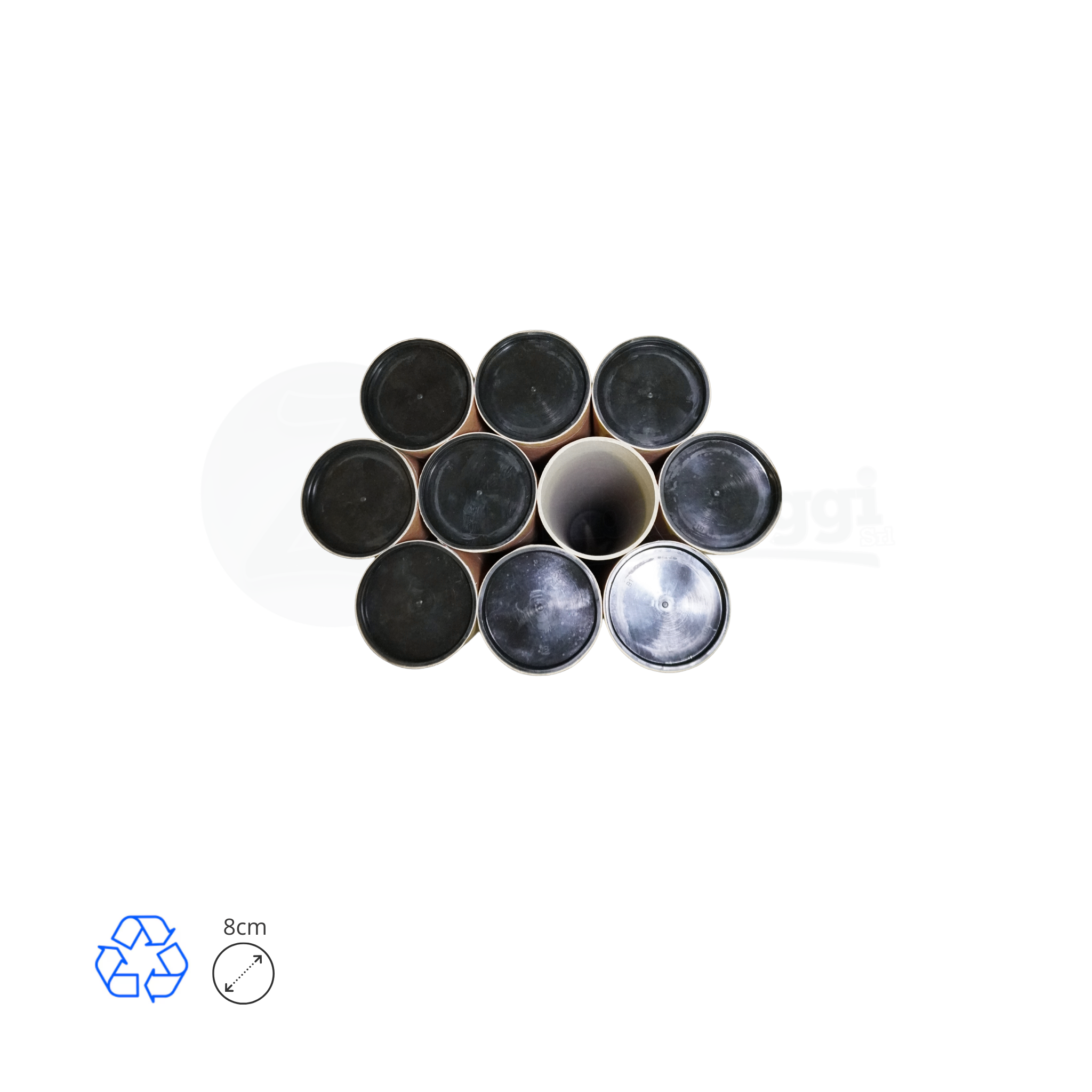 Tubi Postali AVANA in Cartone cm 8x65 H | per STAMPE (conf. 10 pz)