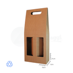 Scatola Portabottiglie cm 18x9x41 H Onda scoperta Avana (conf. 10 pz)