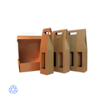 Scatola Portabottiglie cm 27x9x41 H Onda scoperta Avana (conf. 10 pz)