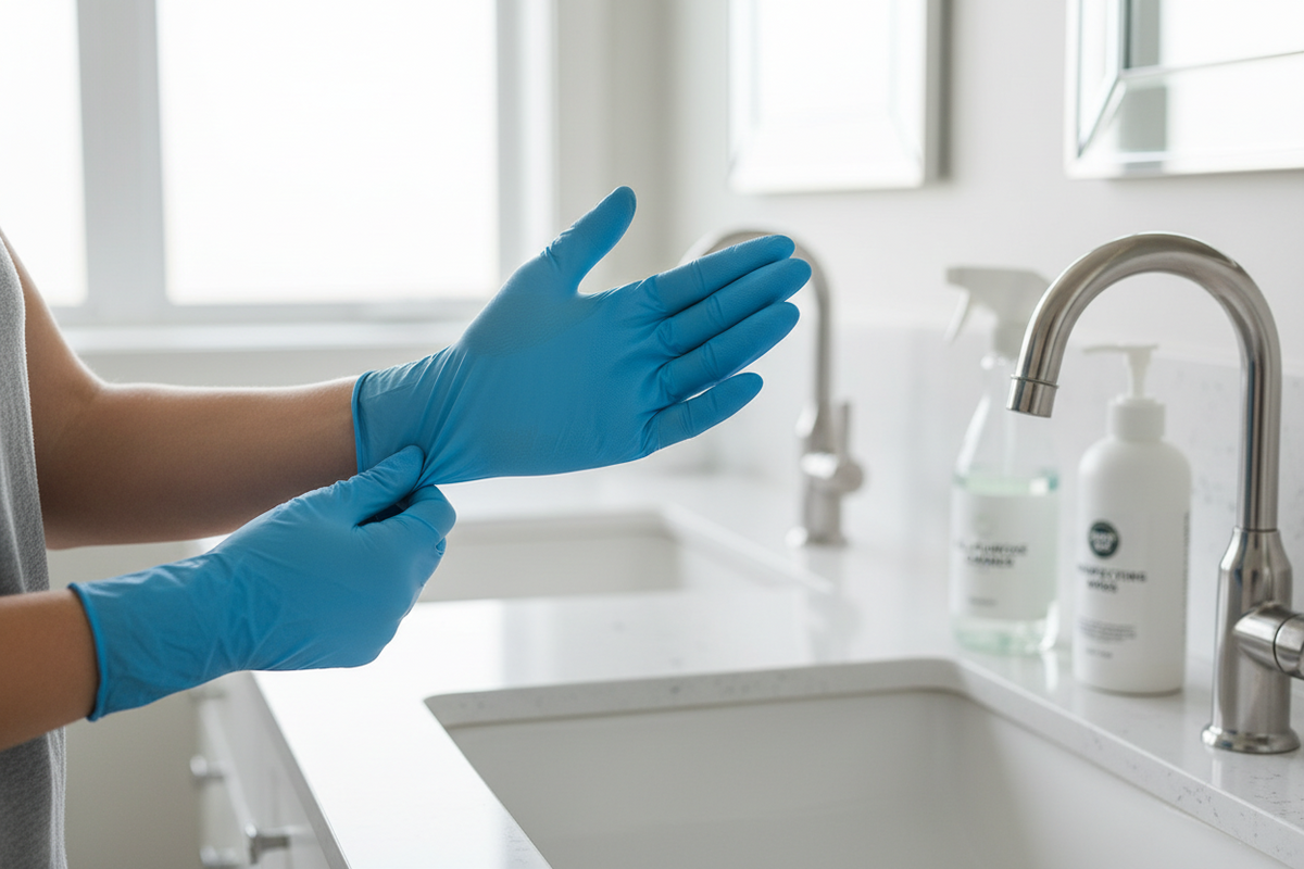 Guanti in nitrile "SMALL" Blu non talcati | confezione da 100 pz