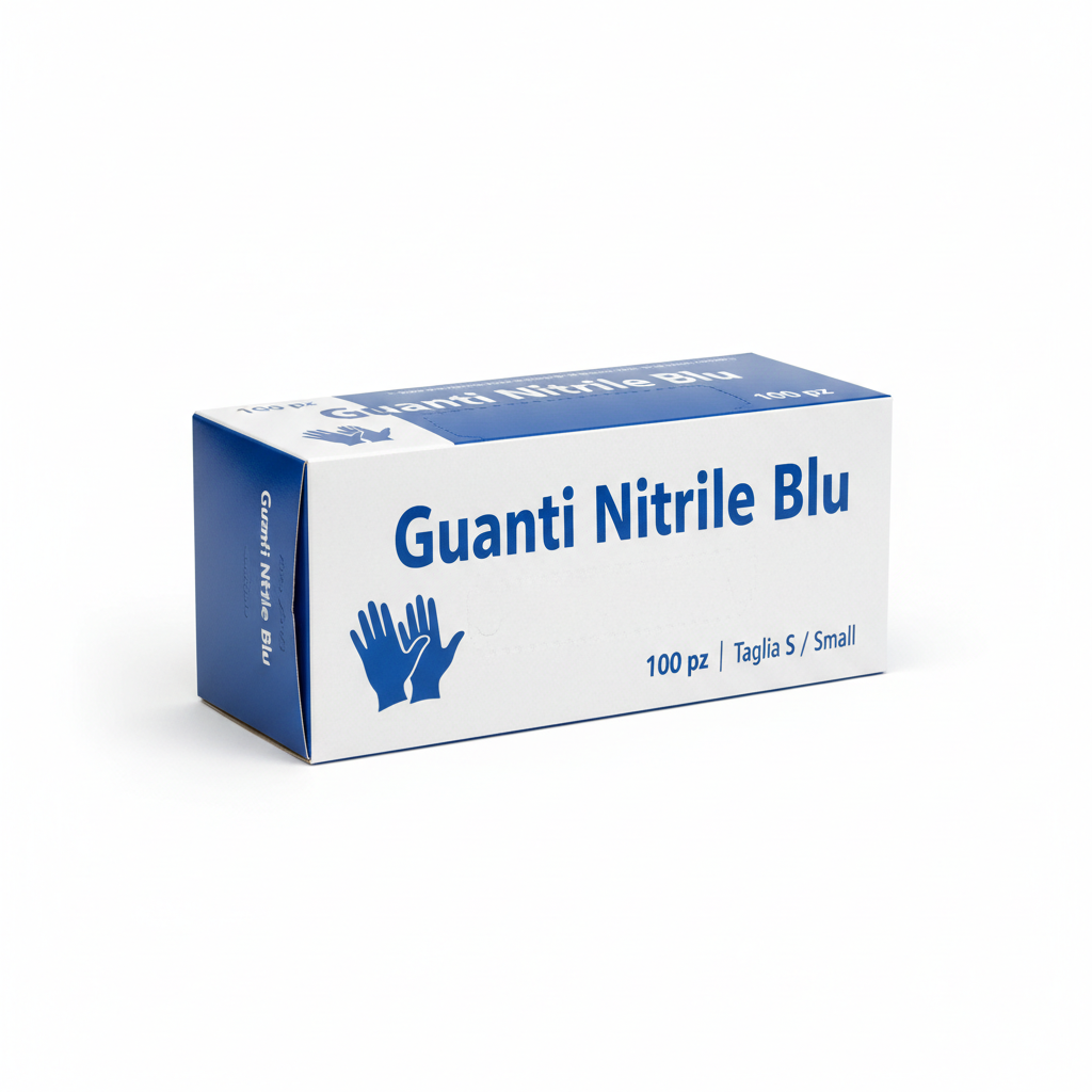 Guanti in nitrile "SMALL" Blu non talcati | confezione da 100 pz