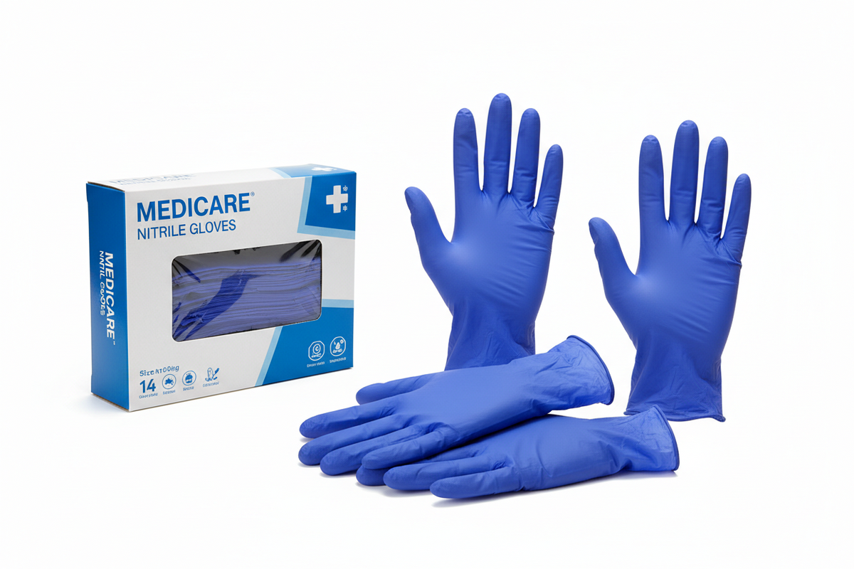 Guanti in nitrile "SMALL" Blu non talcati | confezione da 100 pz