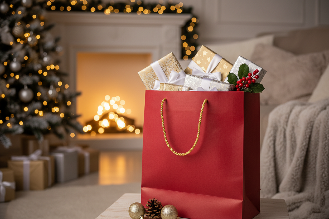 Shopper Regalo Carta cm 36x12x41 h | Con manico in cordino (12 pz)